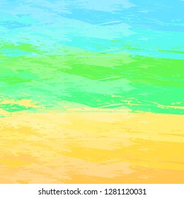 Vector illustration of the abstract color background consisting of brush dabs