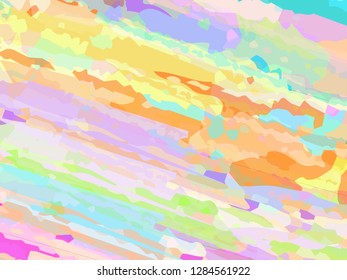 Vector illustration of the abstract color background consisting of brush dabs