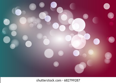 Vector illustration abstract color background with magic blur bokeh light effect. Christmas and new year template.