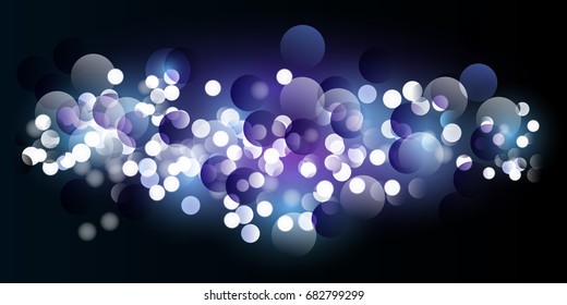 Vector illustration abstract color background with magic blur bokeh light effect. Christmas and new year template.