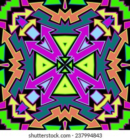 Vector illustration of abstract color full pattern. Arrows in the random colors