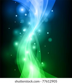 Vector illustration of Abstract color glowing background