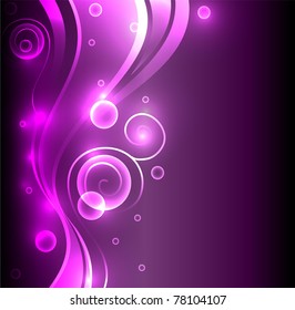 Vector illustration of Abstract color glowing background