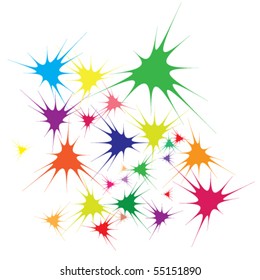 Vector illustration of abstract color stars background