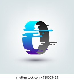 Vector illustration of abstract colored 3d ring. Abstract splash, liquid shape. Background for poster, cover, banner, placard. Logo design