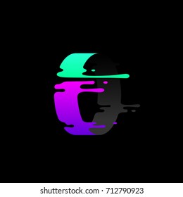 Vector illustration of abstract colored 3d ring. Abstract splash, liquid shape. Background for poster, cover, banner, placard. Logo design