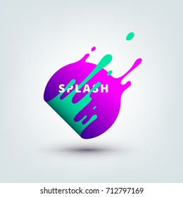 Vector Illustration Of Abstract Colored Circle. Abstract Splash, Liquid Shape. Background For Poster, Cover, Banner, Placard. Logo Design