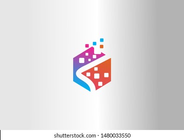Vector illustration of abstract colored square. Abstract splash, liquid shape.