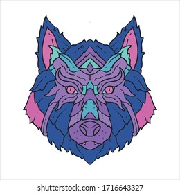Vector illustration abstract colorful animal ornament. Illustration of batik for print, fabric, album art, web, promotion, tshirt and wallpaper background design
