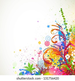 Vector Illustration of an Abstract Colorful Background