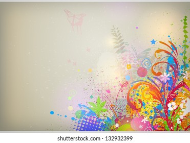Vector Illustration of an Abstract Colorful Background