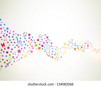 Vector Illustration of an Abstract Colorful Background