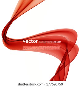 Vector illustration Abstract colorful background with red smoke wave