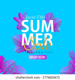 vector illustration of an abstract colorful background for summer poster promotion design