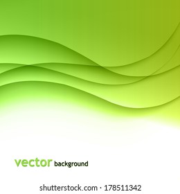 Vector illustration Abstract colorful background with green smoke wave