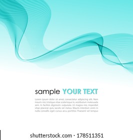Vector illustration Abstract colorful background with blue smoke wave