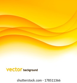 Vector illustration Abstract colorful background with orange smoke wave