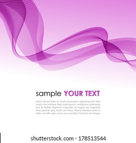 Vector illustration Abstract colorful background with purple smoke wave