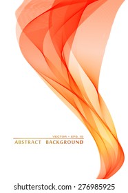 Vector illustration Abstract colorful background with orange wave