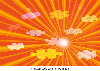 Vector illustration abstract colorful background with curve