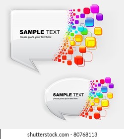 Vector illustration of abstract colorful bubbles speech