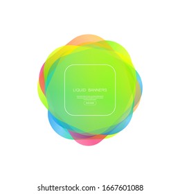 Vector illustration. Abstract colorful circle. Dynamic splash liquid shape. Background for poster, cover, banner, placard. Logo design.