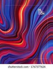 Vector illustration: Abstract colorful flow background. Wave color Liquid shape.