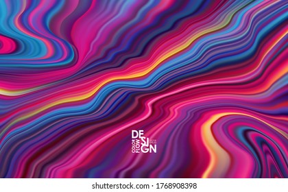 Vector illustration: Abstract colorful flow background. Wave color Liquid shape. Trendy design with marble effect.