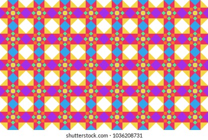  Vector illustration of abstract colorful geometric seamless pattern background