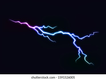 Vector Illustration Abstract Colorful Lightning Discharge Stock Vector ...