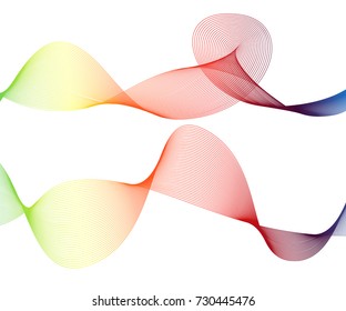 Vector illustration, Abstract colorful lines on white background