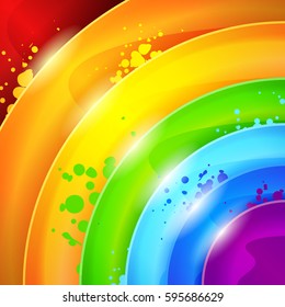 vector illustration abstract colorful rainbow with glows