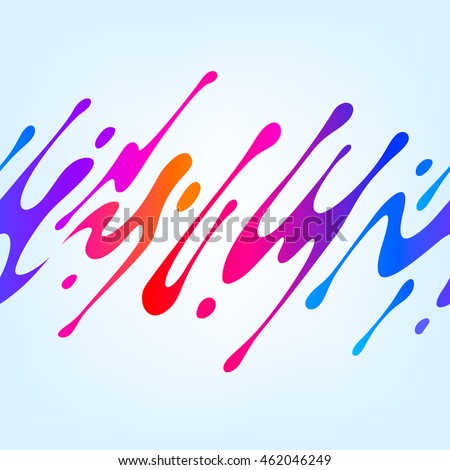 Vector illustration with abstract colorful shape. Abstract splash, liquid shape. Background for poster, cover, banner, placard. Logo design. Seamless pattern
