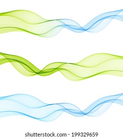 Vector illustration Abstract colorful transparent wave. 