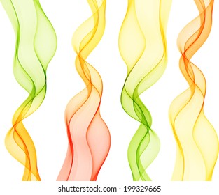 Vector illustration Abstract colorful transparent wave. 