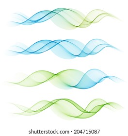 Vector illustration Abstract colorful transparent wave. 