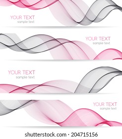 Vector illustration Abstract colorful transparent wave. 