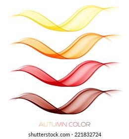 Vector illustration Abstract colorful transparent wave. 