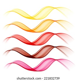 Vector illustration Abstract colorful transparent wave. 