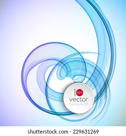 Vector illustration Abstract colorful transparent wave.