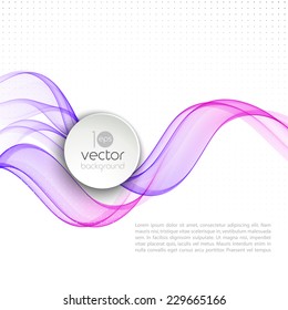 Vector illustration Abstract colorful transparent wave.
