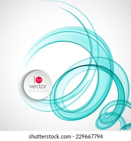 Vector illustration Abstract colorful transparent wave.