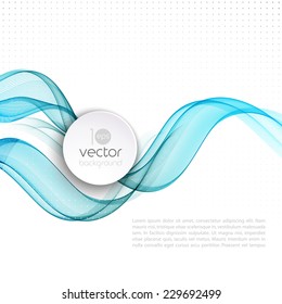 Vector illustration Abstract colorful transparent wave. 