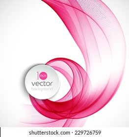 Vector illustration Abstract colorful transparent wave. EPS 10