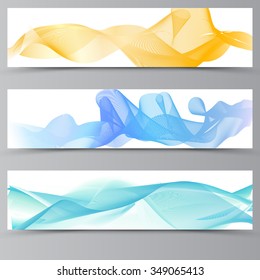 Vector illustration Abstract colorful transparent wave.