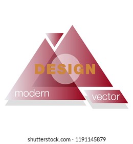 Vector illustration. Abstract colorful triangle. Dynamic splash liquid shape. Background for poster, cover, banner, placard. Logo design
