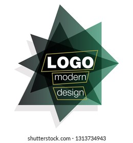 Vector illustration. Abstract colorful triangle. Dynamic splash liquid shape. Background for poster, cover, banner, placard. Logo design