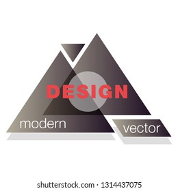 Vector illustration. Abstract colorful triangle. Dynamic splash liquid shape. Background for poster, cover, banner, placard. Logo design