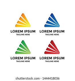 Vector illustration. Abstract colorful triangle. Background for poster, cover, banner, placard, Logo design.
