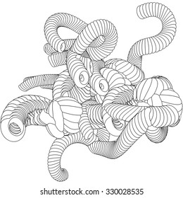 Vector Illustration Abstract Complex Structure Consisting Stock Vector ...